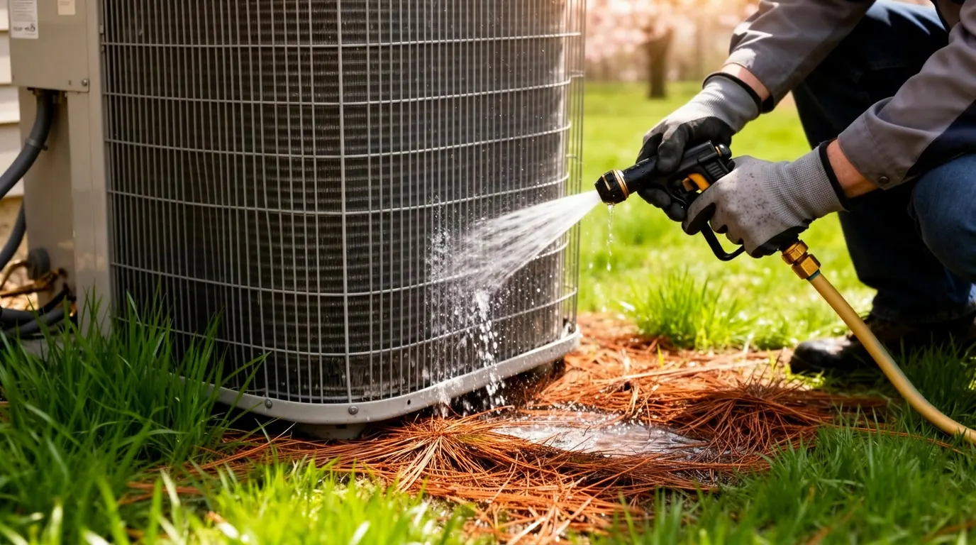 Heat pump spring tune-up and coil cleaning service for a Northern Maine home